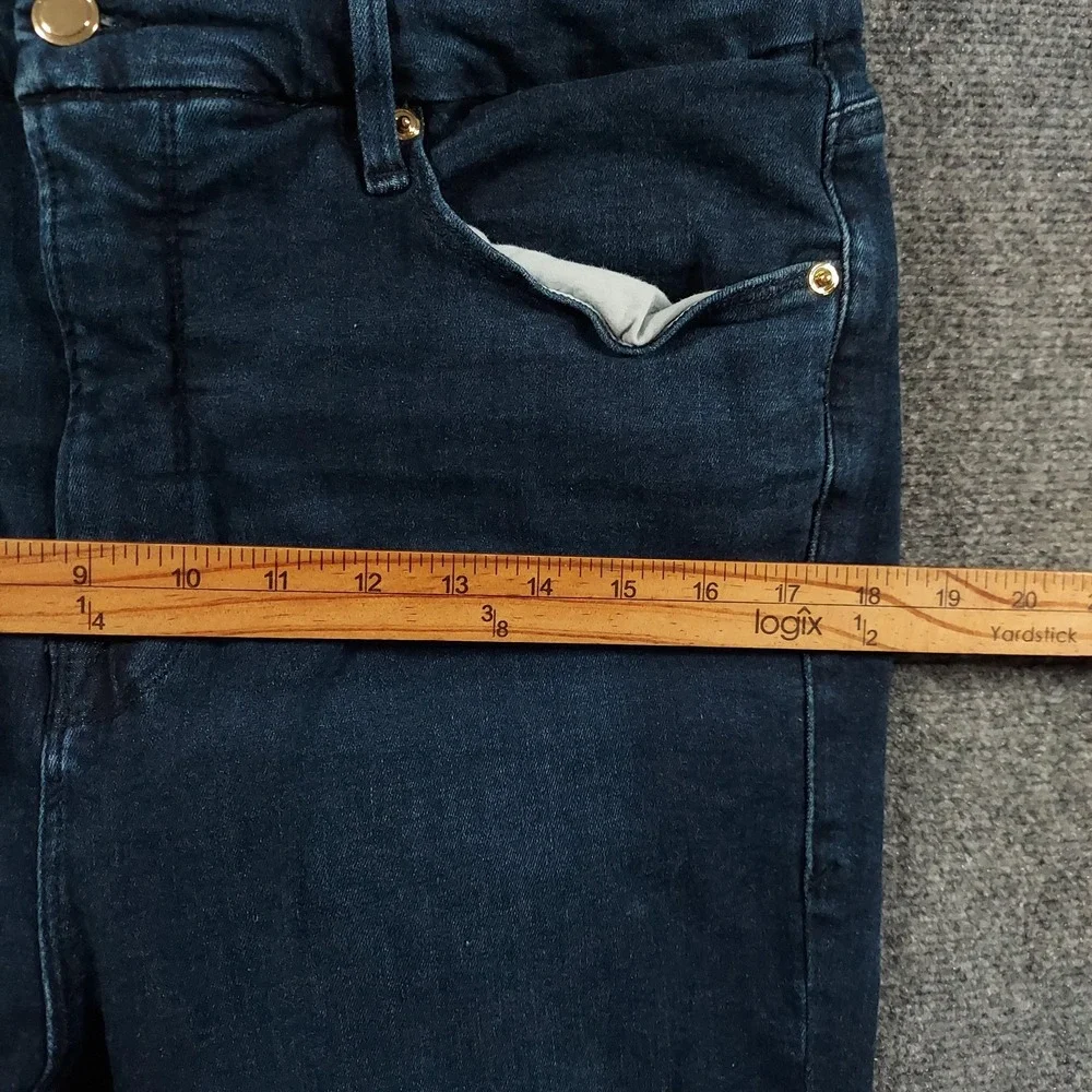 Good American Jeans Womens 18 Blue Dark Wash Skinny Slim Fit Stretch Denim Pants
